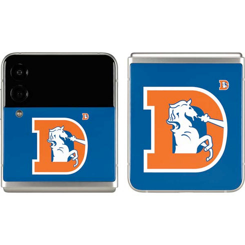 NFL Denver Broncos Retro Logo Galaxy Z Flip3 5G Skin