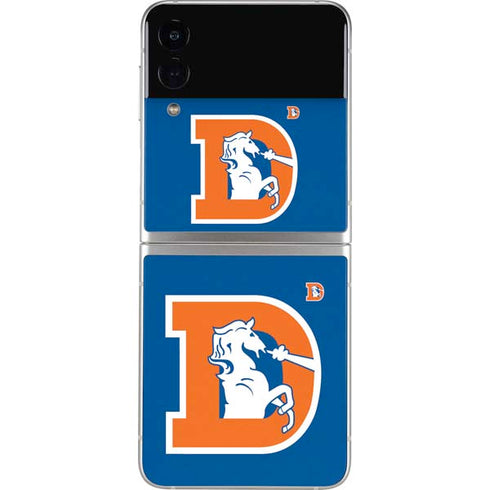 NFL Denver Broncos Retro Logo Galaxy Z Flip3 5G Skin