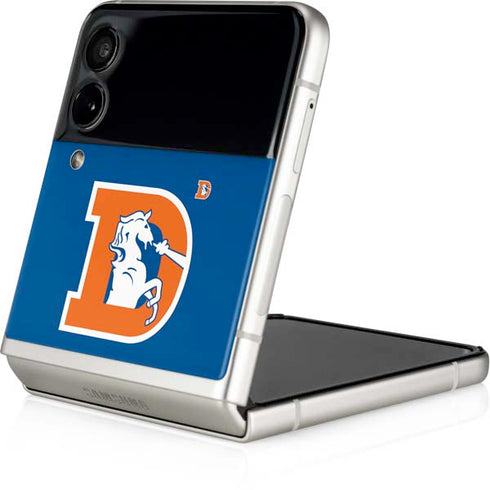 NFL Denver Broncos Retro Logo Galaxy Z Flip3 5G Skin