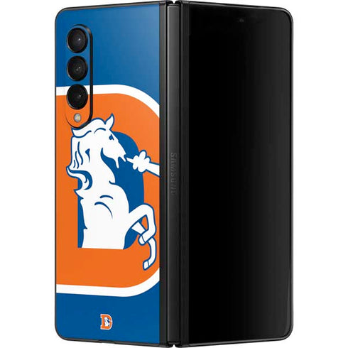 NFL Denver Broncos Retro Logo Galaxy Z Fold3 5G Skin