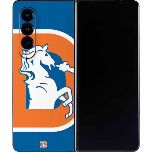 NFL Denver Broncos Retro Logo Galaxy Z Fold4 5G Skin