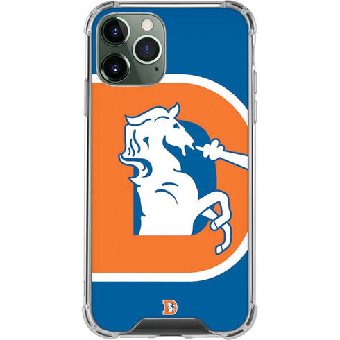 NFL Denver Broncos Retro Logo iPhone 11 Pro Max Clear Case