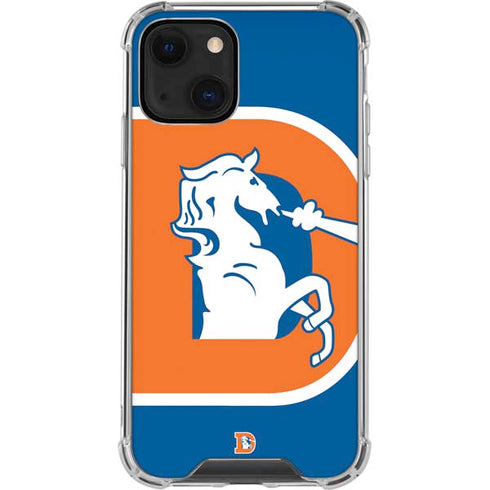 NFL Denver Broncos Retro Logo iPhone 13 Mini Clear Case