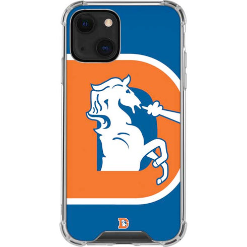NFL Denver Broncos Retro Logo iPhone 14 Plus Clear Case