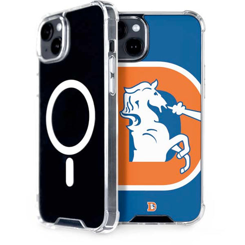 NFL Denver Broncos Retro Logo iPhone 15 Plus MagSafe Case