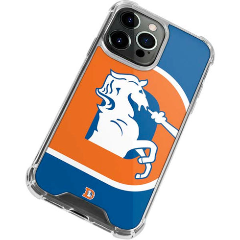 NFL Denver Broncos Retro Logo iPhone 15 Pro Clear Case