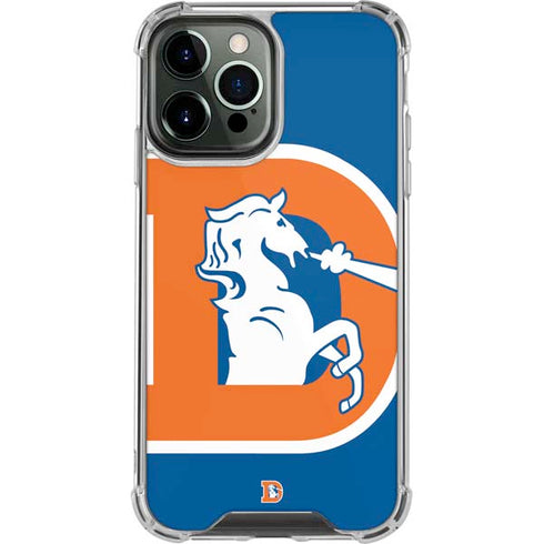 NFL Denver Broncos Retro Logo iPhone 15 Pro Max Clear Case