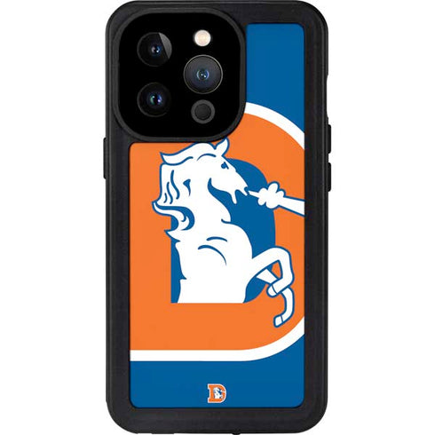 NFL Denver Broncos Retro Logo iPhone 14 Pro Waterproof Case