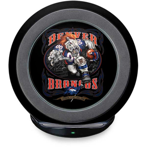Liquid Blue NFL Denver Broncos Running Back Fast Charge Wireless Charging Stand Skin