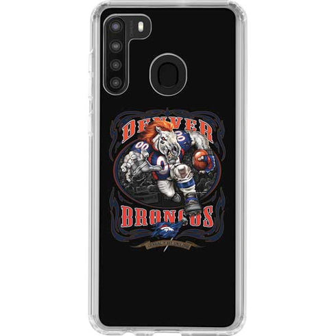 Liquid Blue NFL Denver Broncos Running Back Galaxy A21 Clear Case