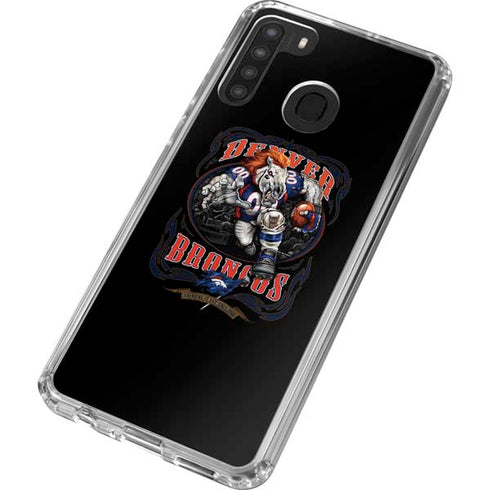 Liquid Blue NFL Denver Broncos Running Back Galaxy A21 Clear Case
