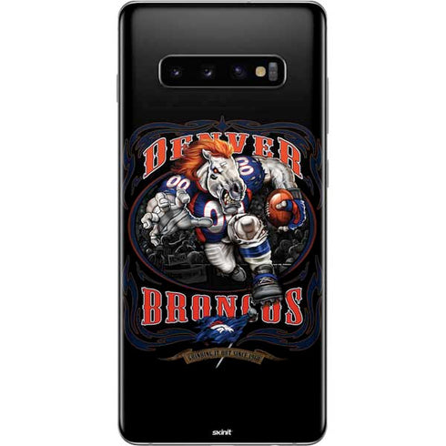 Liquid Blue NFL Denver Broncos Running Back Galaxy S10 Plus Skin