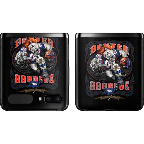 Liquid Blue NFL Denver Broncos Running Back Galaxy Z Flip Skin