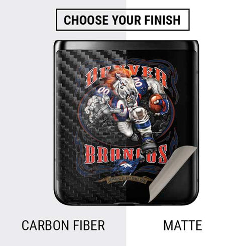 Liquid Blue NFL Denver Broncos Running Back Galaxy Z Flip Skin