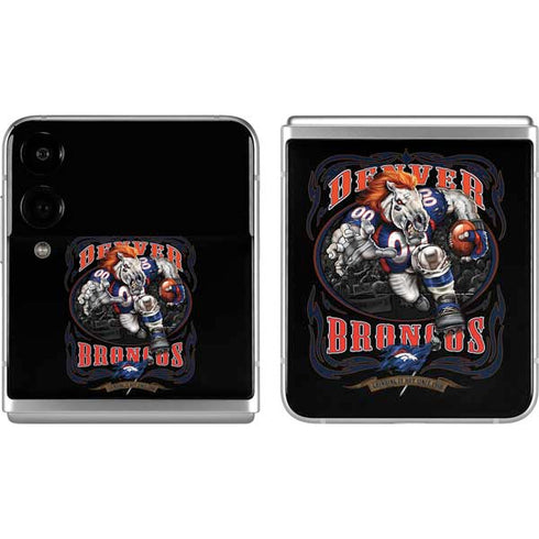 Liquid Blue NFL Denver Broncos Running Back Galaxy Z Flip4 5G Skin