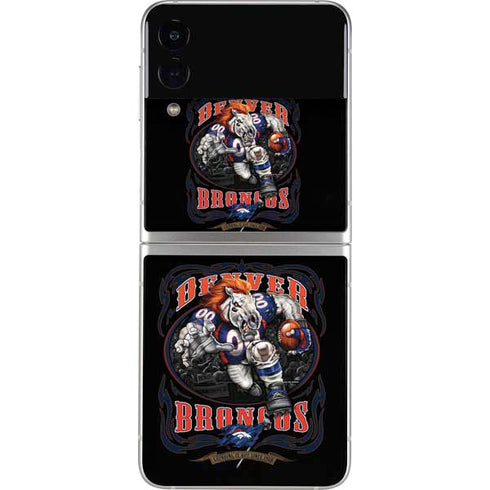 Liquid Blue NFL Denver Broncos Running Back Galaxy Z Flip4 5G Skin
