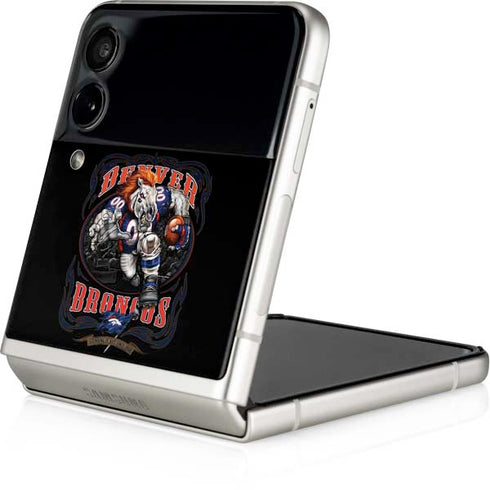 Liquid Blue NFL Denver Broncos Running Back Galaxy Z Flip4 5G Skin