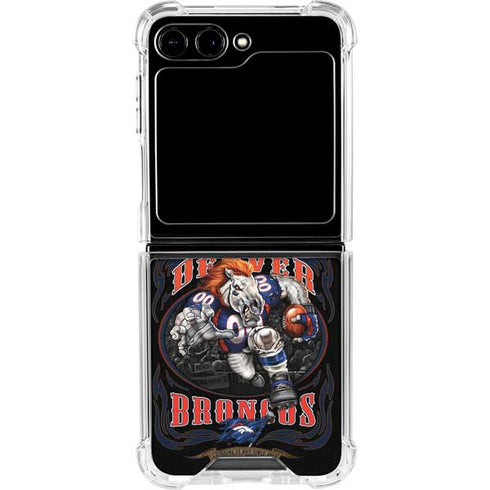 Liquid Blue NFL Denver Broncos Running Back Galaxy Z Flip5 5G Clear Case
