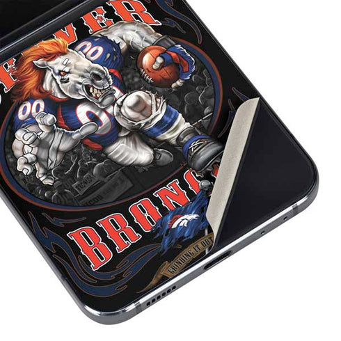 Liquid Blue NFL Denver Broncos Running Back Galaxy Z Flip5 5G Skin