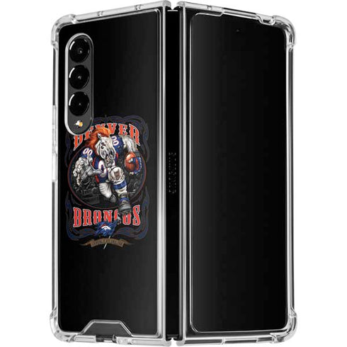 Liquid Blue NFL Denver Broncos Running Back Galaxy Z Fold4 5G Clear Case