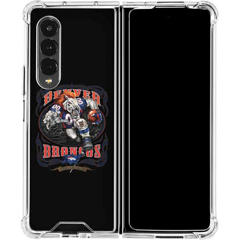 Liquid Blue NFL Denver Broncos Running Back Galaxy Z Fold4 5G Clear Case