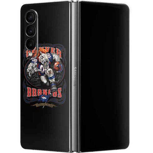 Liquid Blue NFL Denver Broncos Running Back Galaxy Z Fold4 5G Skin
