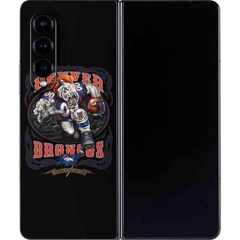 Liquid Blue NFL Denver Broncos Running Back Galaxy Z Fold4 5G Skin