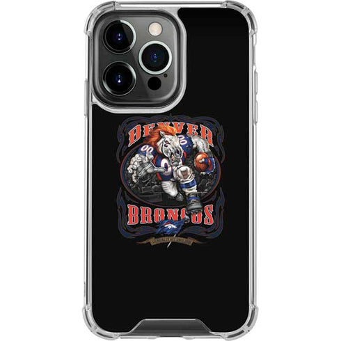 Liquid Blue NFL Denver Broncos Running Back iPhone 14 Pro Clear Case