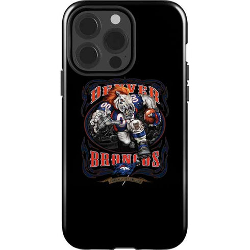 Liquid Blue NFL Denver Broncos Running Back iPhone 15 Pro Impact Case