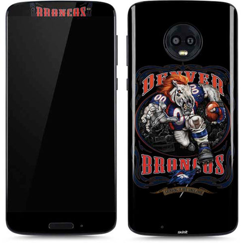 Liquid Blue NFL Denver Broncos Running Back Moto G6 Skin