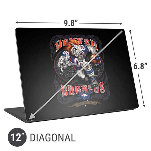 Liquid Blue NFL Denver Broncos Running Back Universal Laptop 12in (9.8 x 6.8in) Skin