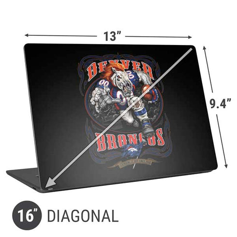 Liquid Blue NFL Denver Broncos Running Back Universal Laptop 16in (13 x 9.4in) Skin