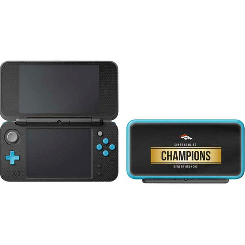 NFL Denver Broncos Super Bowl 50 Champions Black Nintendo 2DS XL (2017) Skin