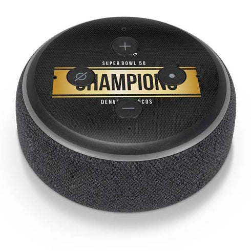 NFL Denver Broncos Super Bowl 50 Champions Black Amazon Echo Dot Skin