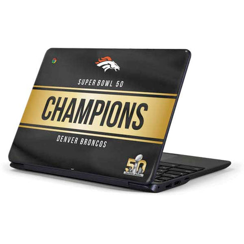 NFL Denver Broncos Super Bowl 50 Champions Black Samsung Chromebook Skin