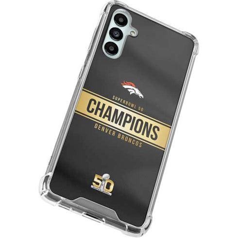 NFL Denver Broncos Super Bowl 50 Champions Black Galaxy A15 5G Clear Case