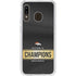 NFL Denver Broncos Super Bowl 50 Champions Black Galaxy A20 Clear Case