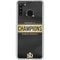 NFL Denver Broncos Super Bowl 50 Champions Black Galaxy A21 Clear Case
