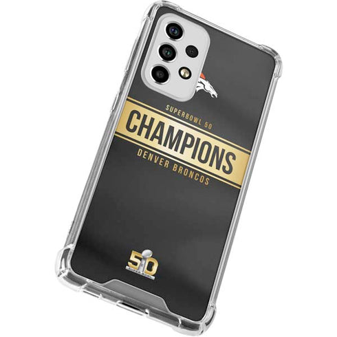 NFL Denver Broncos Super Bowl 50 Champions Black Galaxy A53 5G Clear Case
