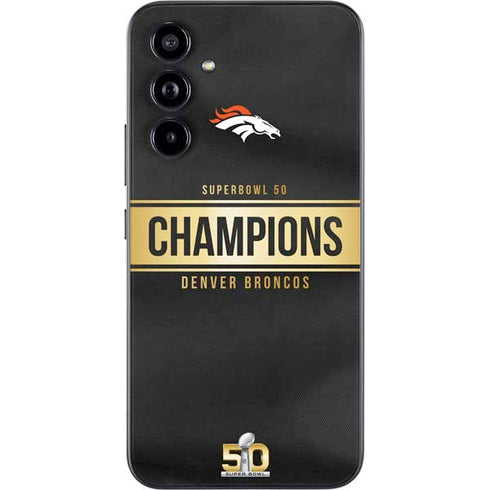 NFL Denver Broncos Super Bowl 50 Champions Black Galaxy A54 5G Skin