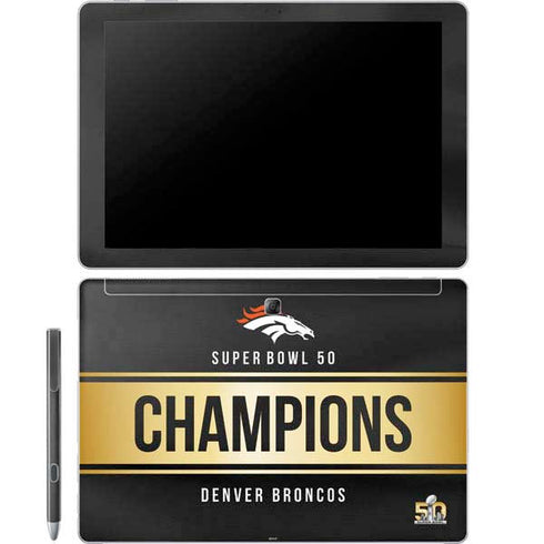 NFL Denver Broncos Super Bowl 50 Champions Black Galaxy Book 12in Skin