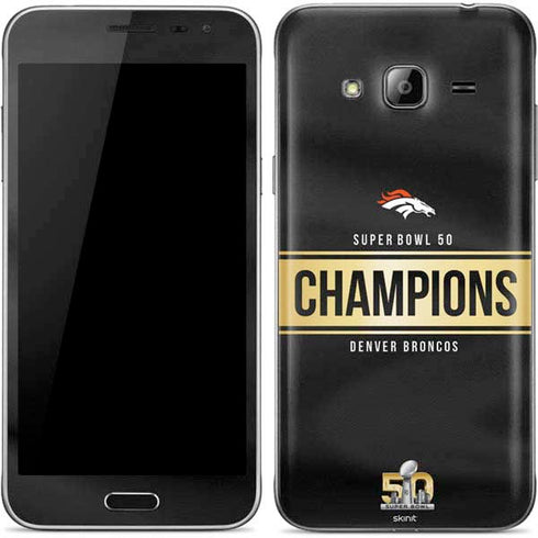 NFL Denver Broncos Super Bowl 50 Champions Black Galaxy J3 Skin