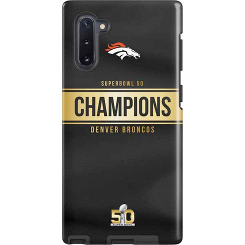 NFL Denver Broncos Super Bowl 50 Champions Black Galaxy Note 10 Pro Case