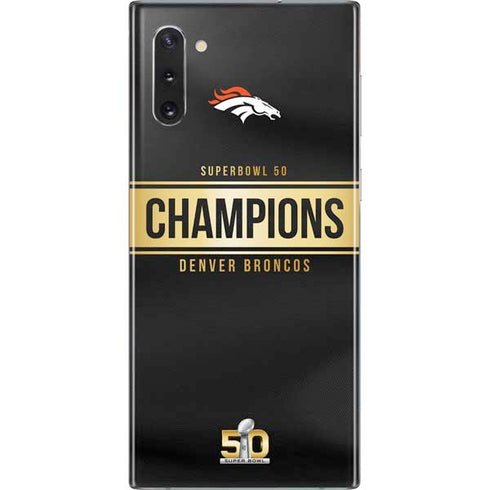 NFL Denver Broncos Super Bowl 50 Champions Black Galaxy Note 10 Skin