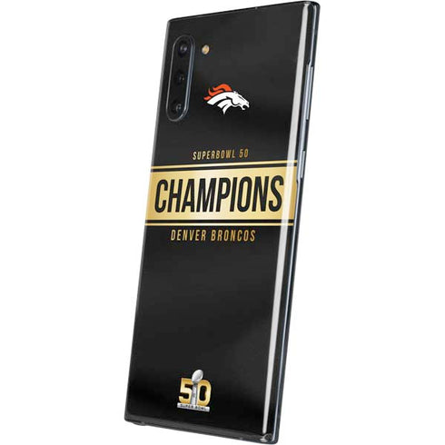 NFL Denver Broncos Super Bowl 50 Champions Black Galaxy Note 10 Skin