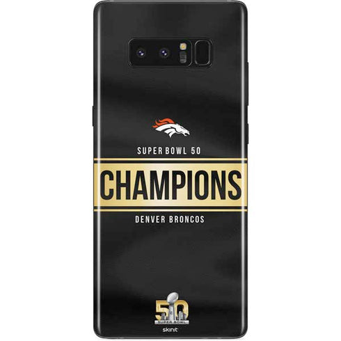 NFL Denver Broncos Super Bowl 50 Champions Black Galaxy Note 8 Skin