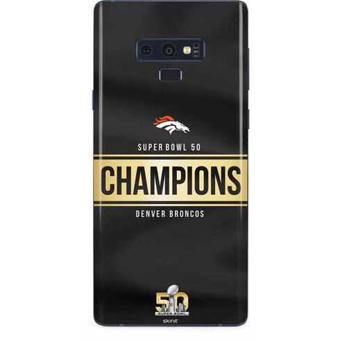 NFL Denver Broncos Super Bowl 50 Champions Black Galaxy Note 9 Skin