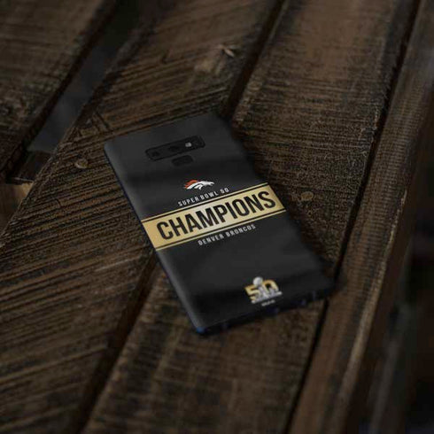 NFL Denver Broncos Super Bowl 50 Champions Black Galaxy Note 9 Skin