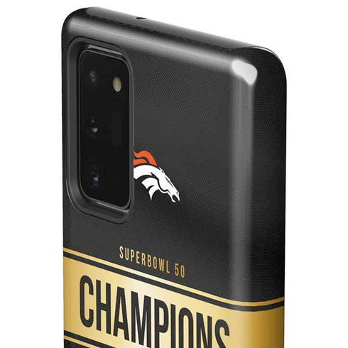 NFL Denver Broncos Super Bowl 50 Champions Black Galaxy Note20 5G Pro Case