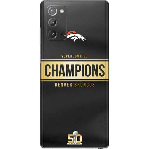 NFL Denver Broncos Super Bowl 50 Champions Black Galaxy Note20 5G Skin